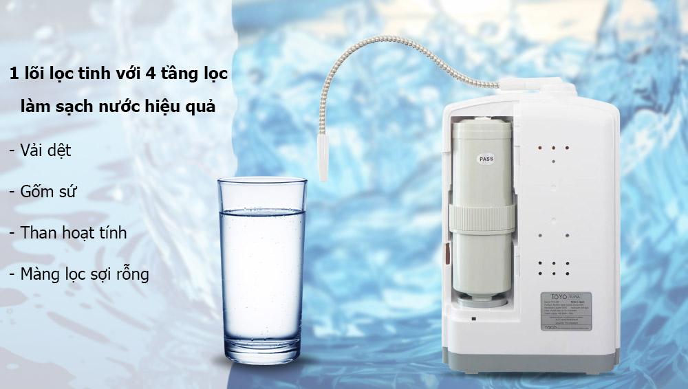 Máy lọc nước Toyo Suwa TYH-520 có 4 tầng lọc