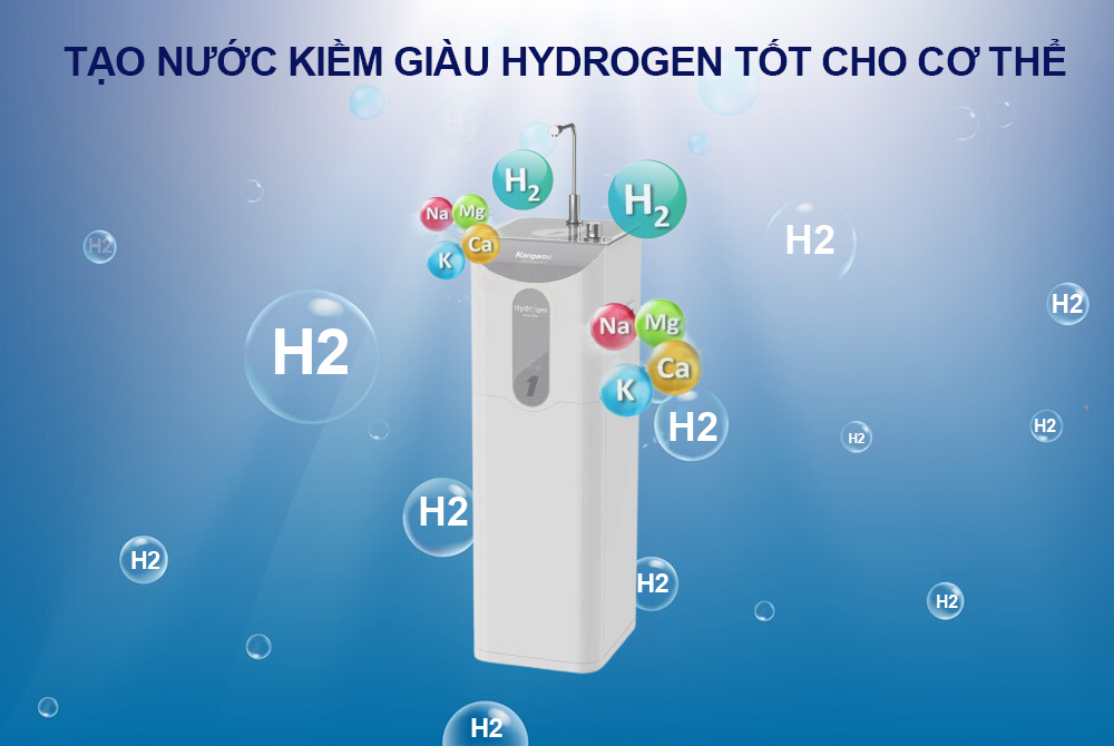 Máy lọc nước Kangaroo KG100HS tạo nước kiềm giàu hydrogen