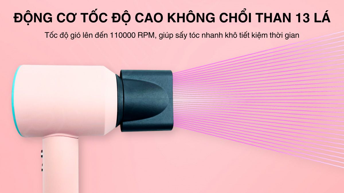 Shimono SM-HD05 trang bị động cơ tốc độ cao không chổi than 13 lá