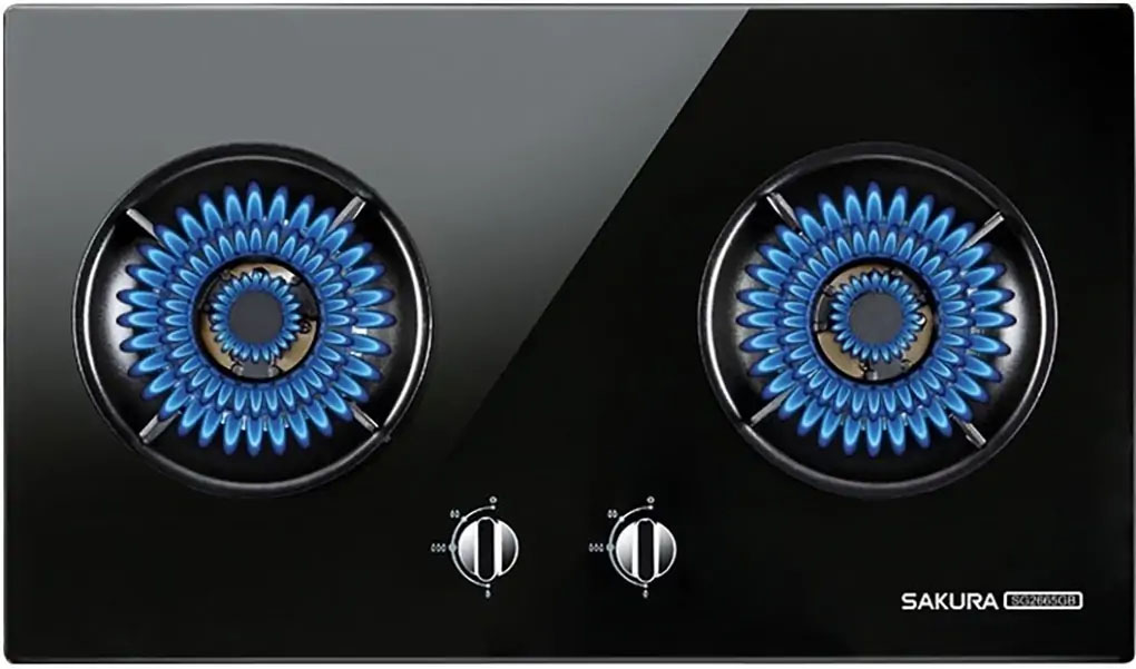 Bếp gas âm đôi Sakura SG-2665GB tạo ngọn lửa xanh, tiết kiệm gas