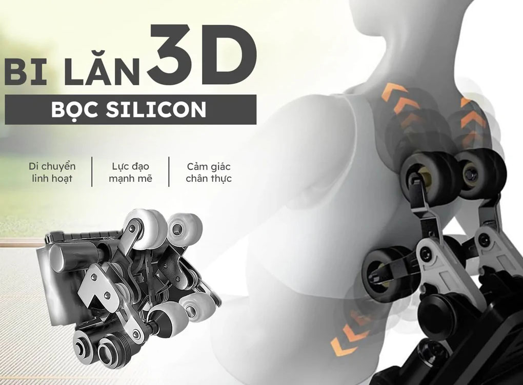 Bi lăn 3D bọc Silicon di chuyển linh hoạt 