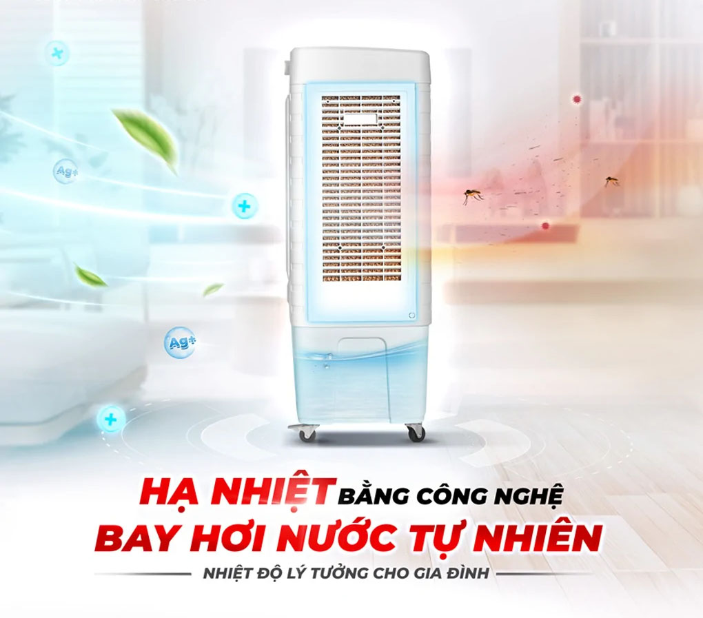 Bình chứa 40 lít giúp làm mát được lâu 