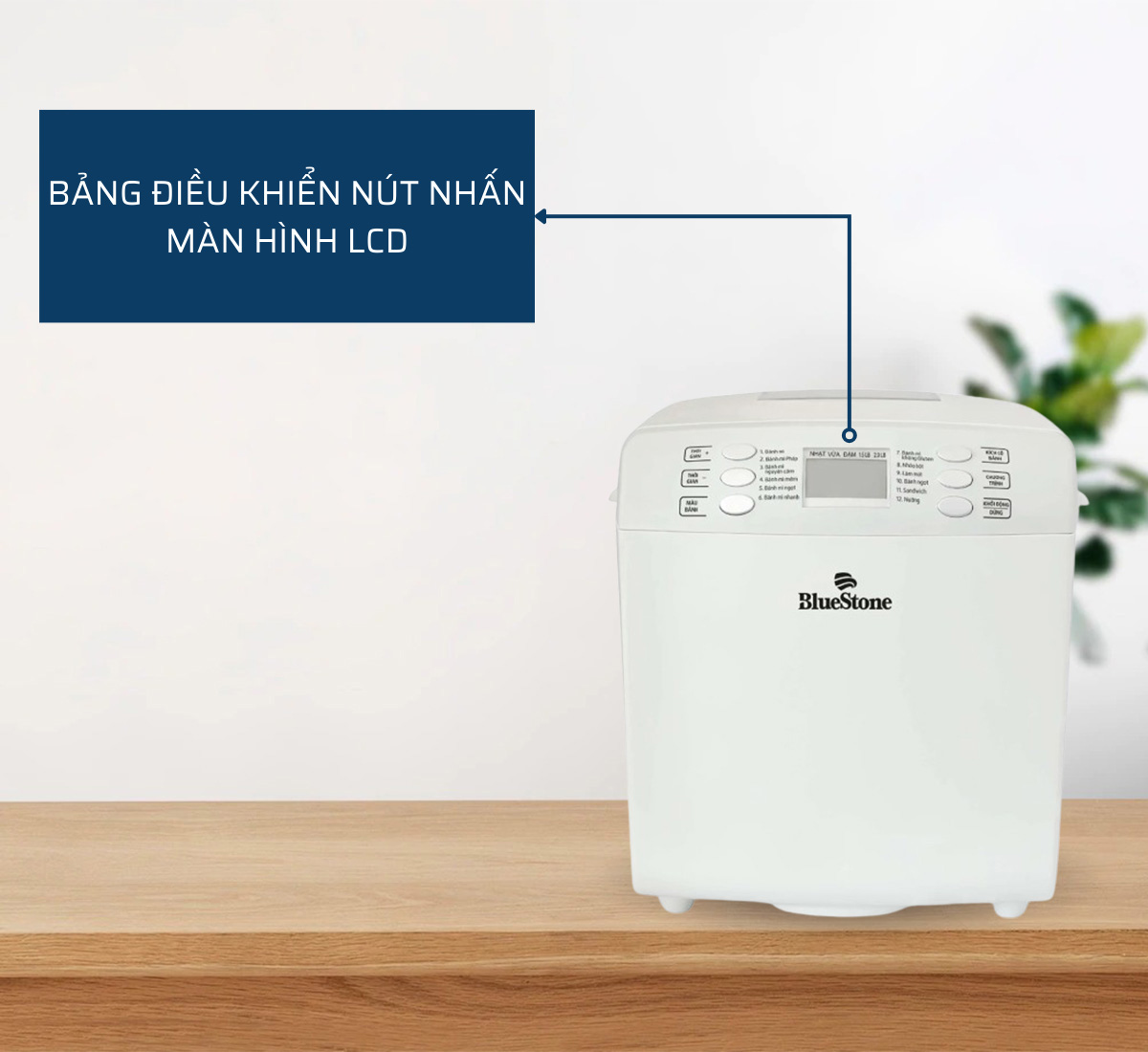 BMB-2421 có nút nhấn điều khiển, màn hình LCD trực quan