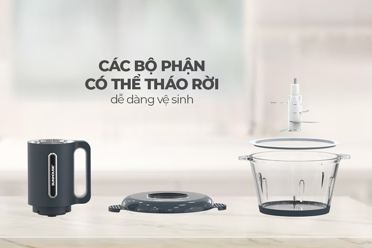 Các bộ phận của máy có thể tháo rời dễ dàng