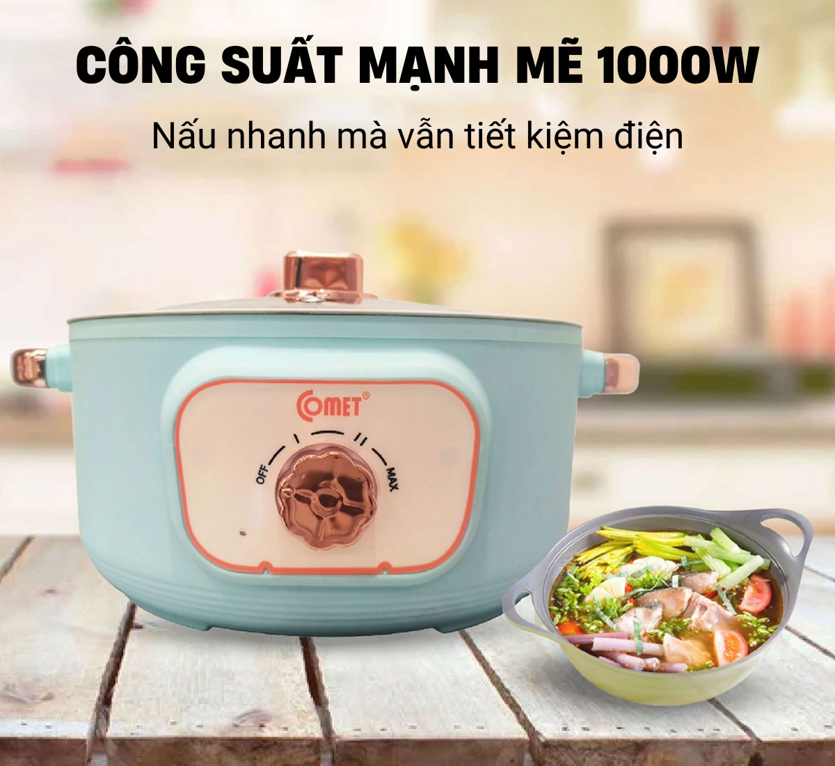 Comet CM7735 hoạt động công suất 1000W