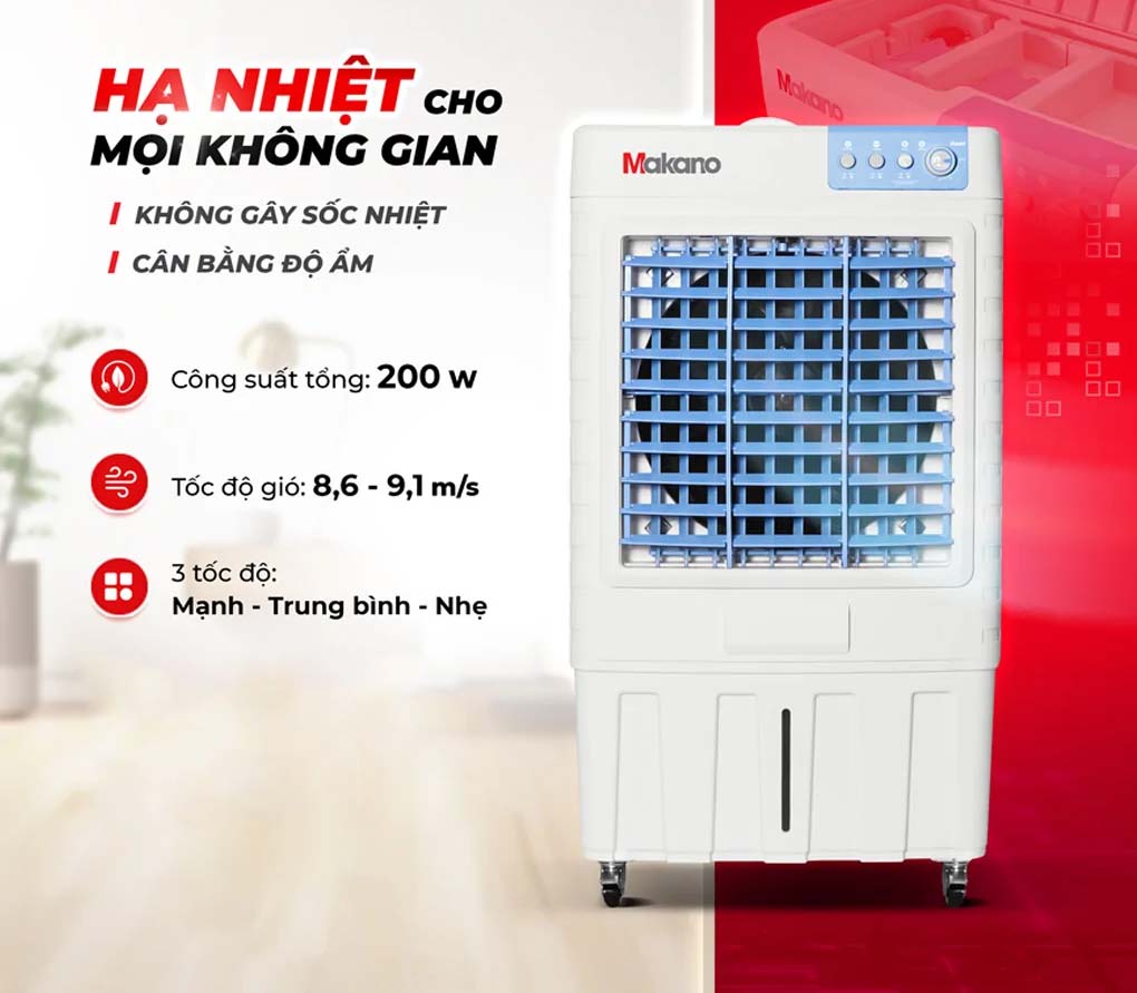 Công suất 200W hạ nhiệt nhanh chóng 