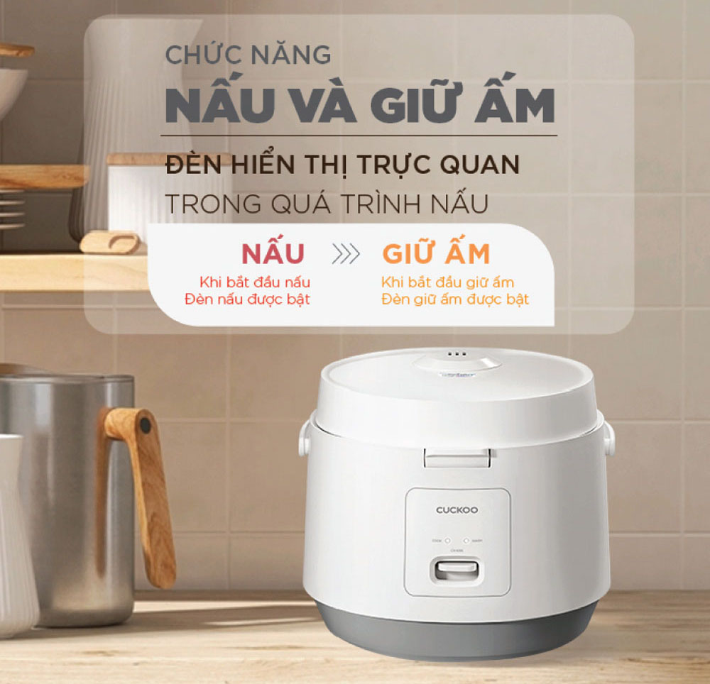 Đèn hiển thị nấu, giữ ấm