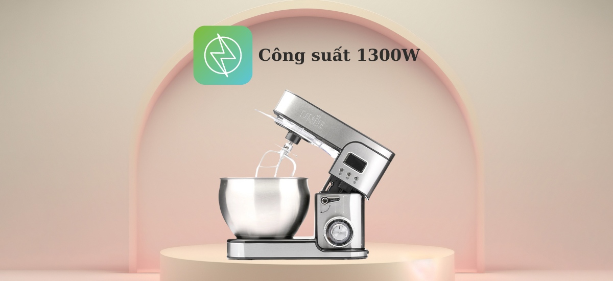 Dung tích tô trộn 8L, công suất 1300W