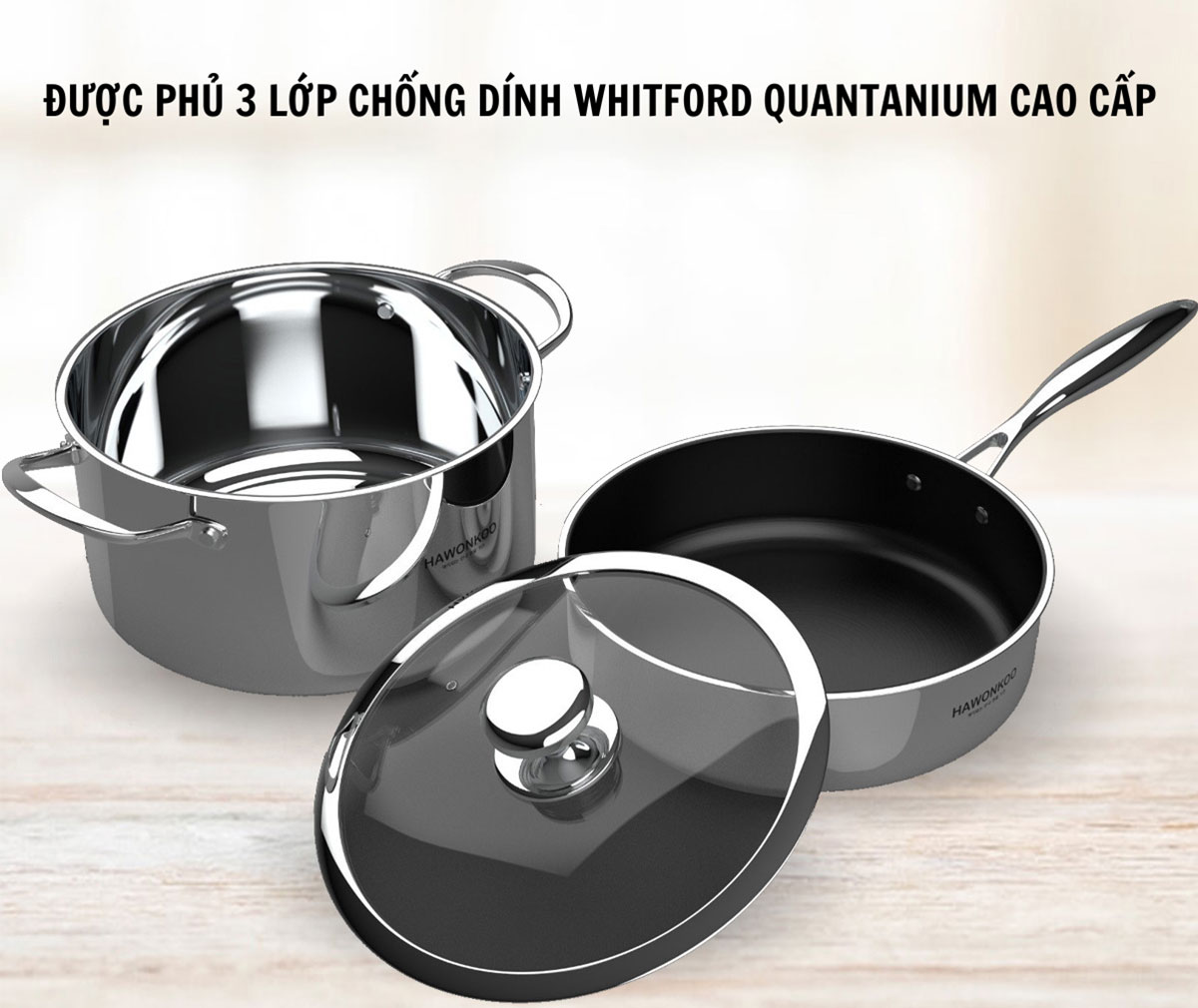 Hawonkoo CWH-030 có lớp chống dính Whitford QuanTanium