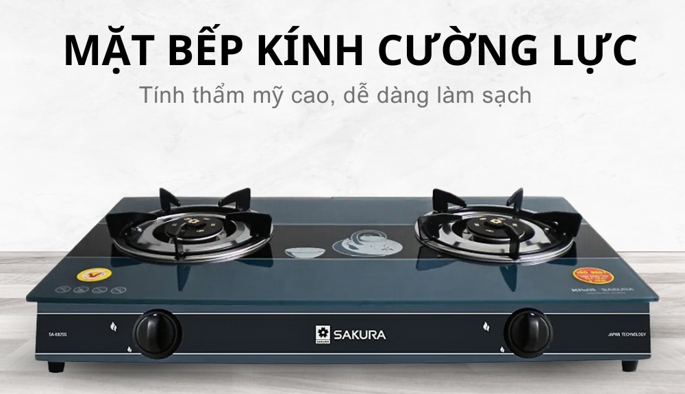 Mặt bếp bằng kính cường lực có độ bền cao 