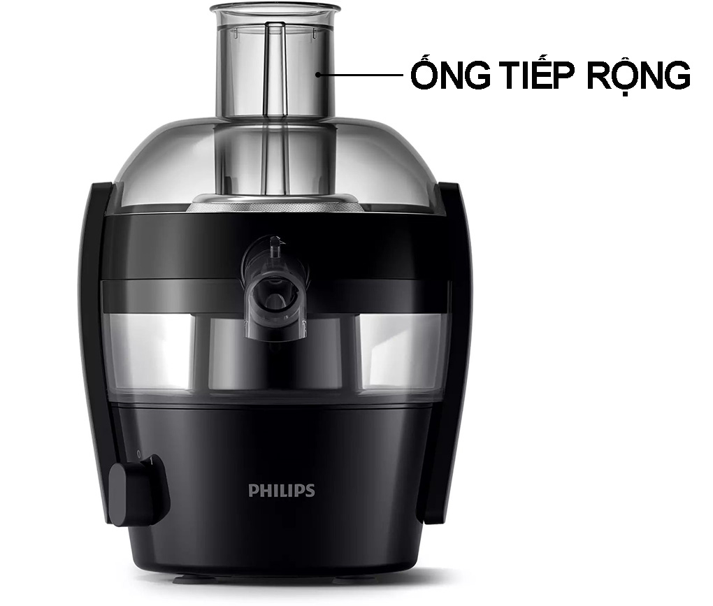 Máy ép trái cây Philips HR1832/00 trang bị ống tiếp nguyên liệu rộng