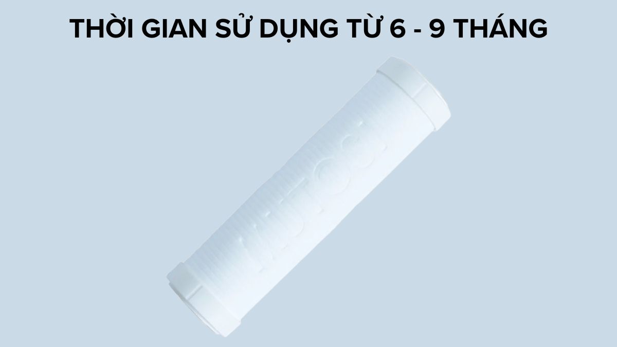 Mutosi Số 3 PP1 Micron 10" có thời gian sử dụng từ 6 - 9 tháng