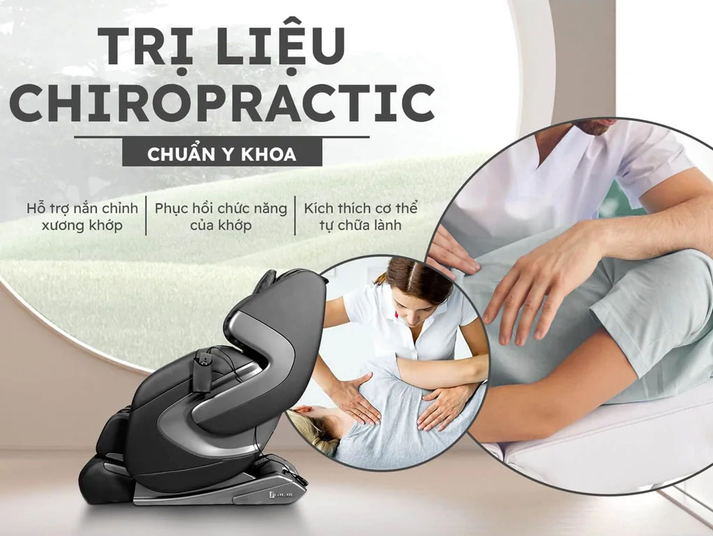 Nắn chỉnh Chiropractic hỗ trợ trị liệu chuẩn y khoa