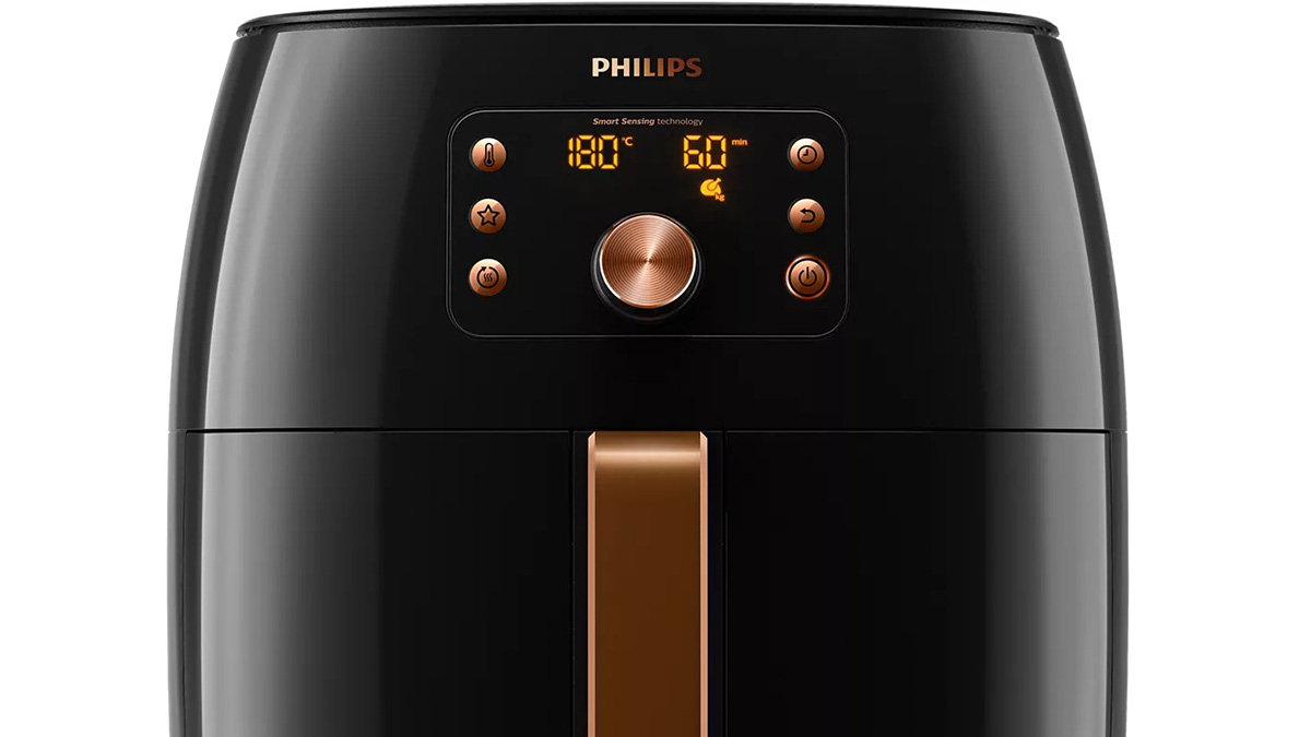 Philips HD9860/90 sử dụng bảng điều khiển nút nhấn và xoay đơn giản