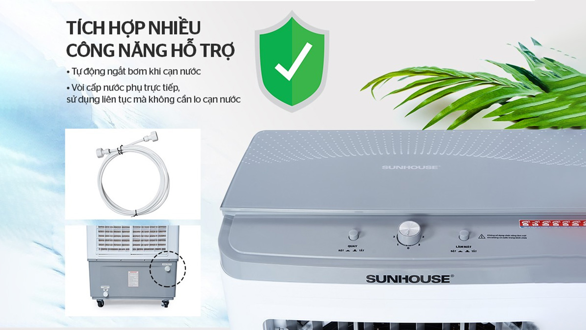 SHD7757 trang bị chế độ tự ngắt bơm khi cạn nước an toàn