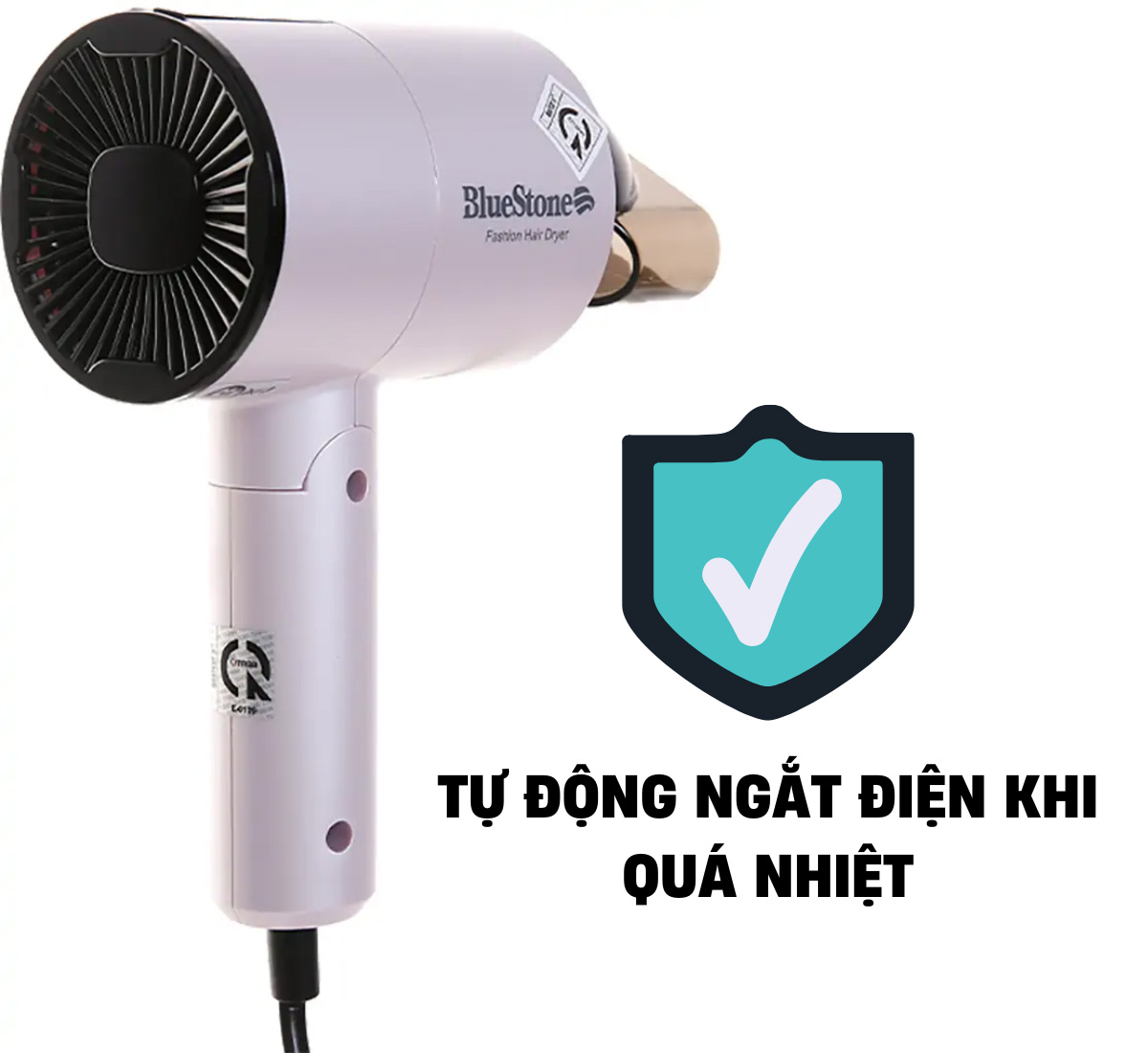 Tích hợp tính năng tự ngắt khi quá nhiệt