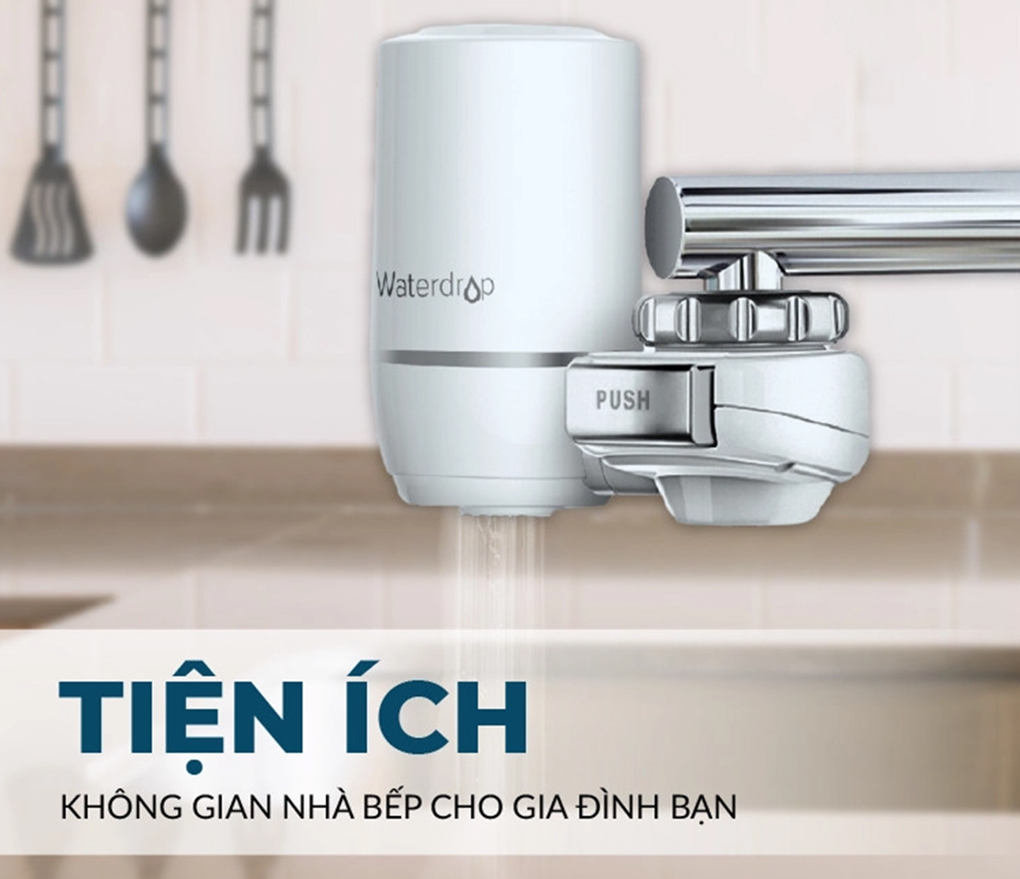 Vòi lọc UF Waterdrop WD-FC-02 sở hữu kiểu dáng nhỏ gọn