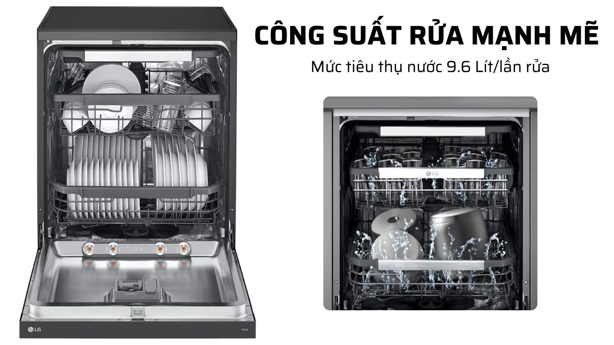 XD4-LDT14BLA4 hoạt động với công suất rửa 1600 - 1800W