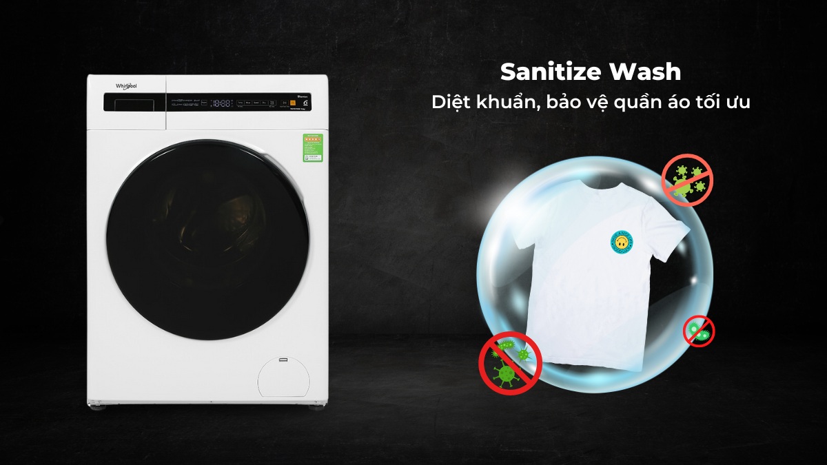 Chương trình giặt Sanitize Wash diệt khuẩn hiệu quả cho quần áo