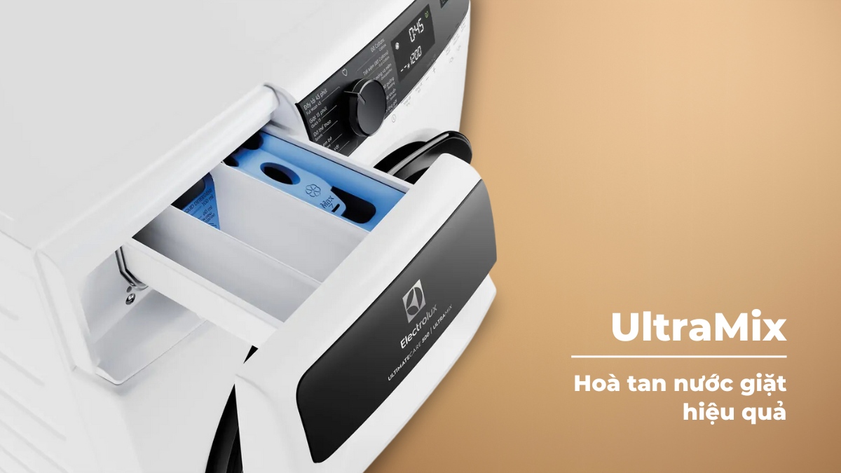 Công nghệ UltraMix hòa tan nước giặt hiệu quả