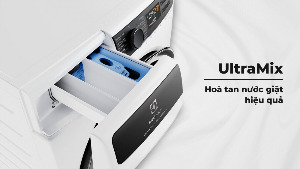 Công nghệ UltraMix giúp hoàn tan chất giặt tẩy hiệu quả