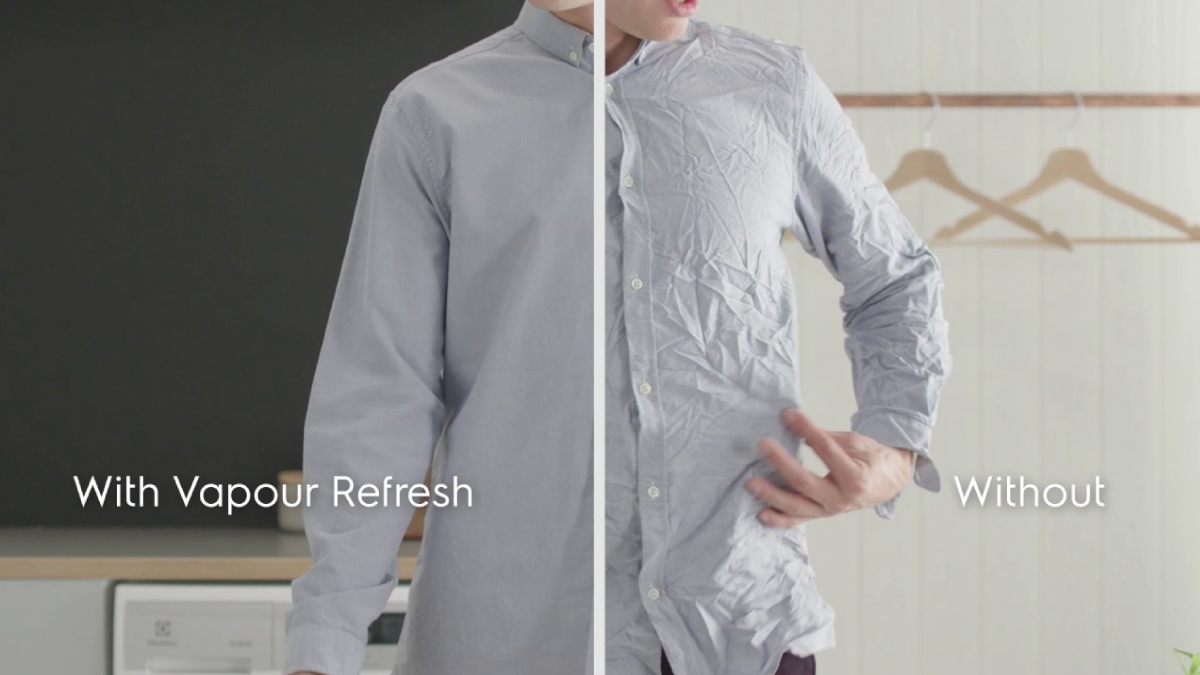 Công nghệ Vapour Refresh giảm nhăn cho áo quần hiệu quả
