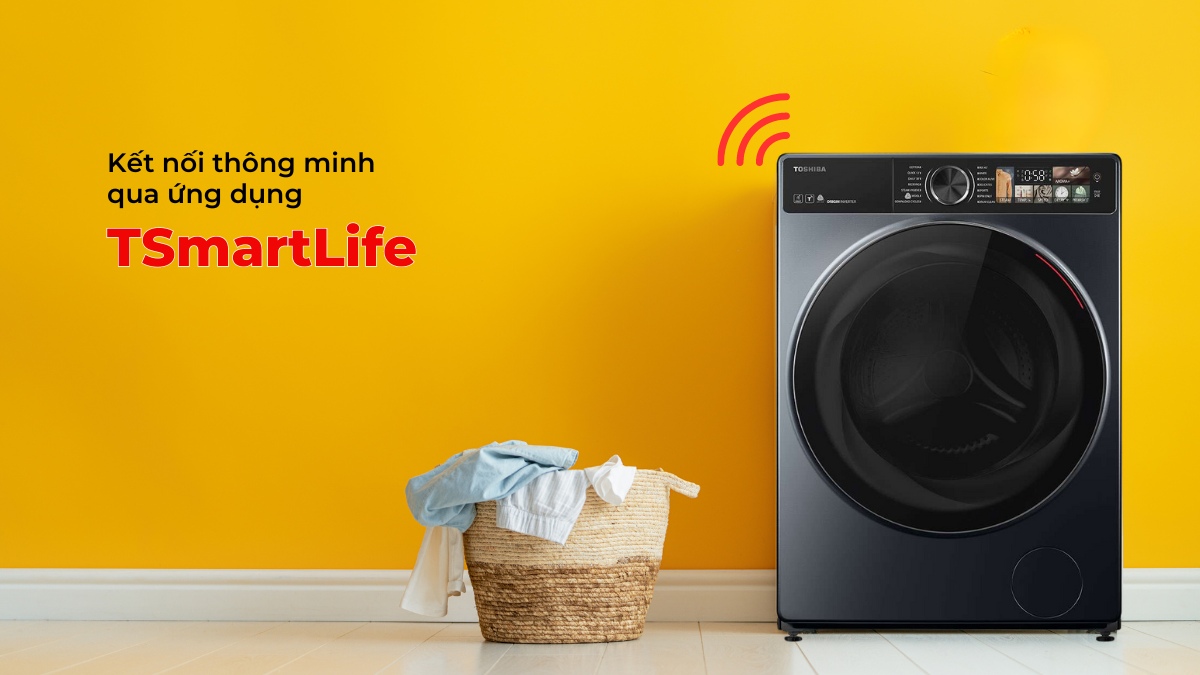 Điều khiển máy giặt Toshiba từ xa qua ứng dụng TSmartLife
