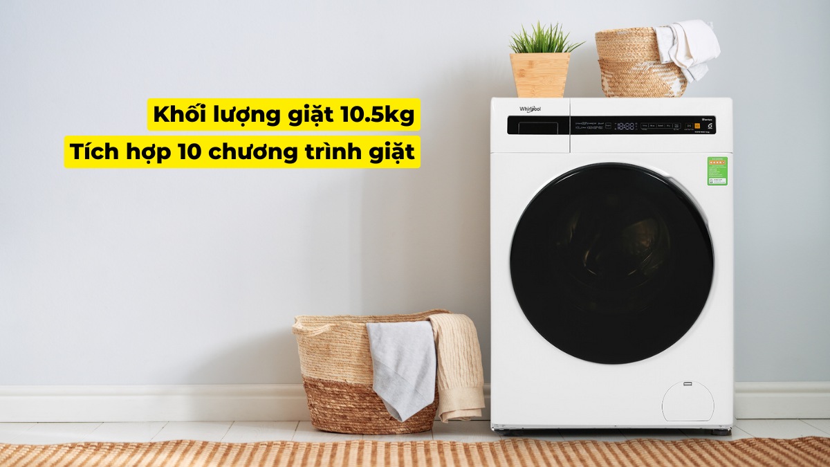 Máy sở hữu khối lượng giặt lớn, đa dạng chương trình giặt