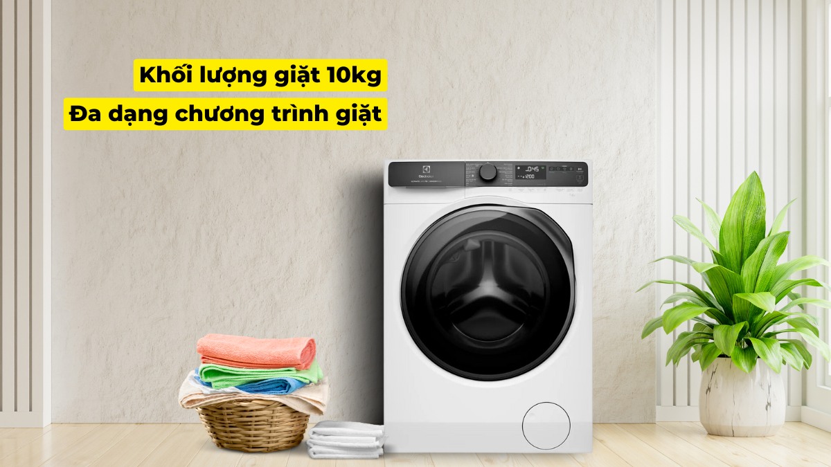 Máy có khối lượng giặt lớn, đi cùng đa dạng chương trình giặt