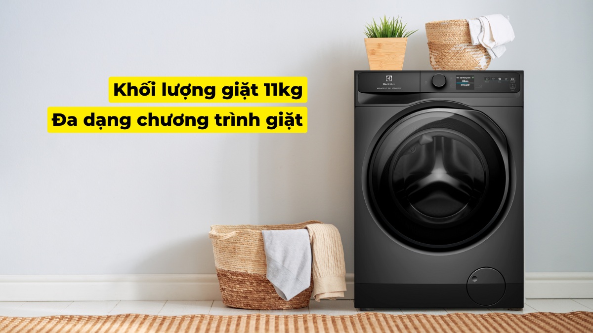 Máy sở hữu khối lượng giặt lớn, đa dạng chương trình giặt