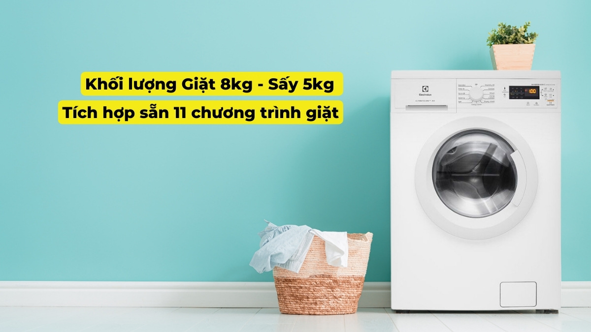 Máy được tích hợp đa dạng chương trình giặt