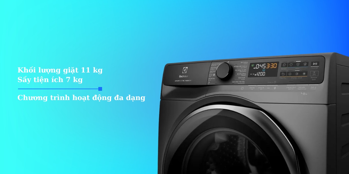 Máy giặt Electrolux EWW1143R7SC có chương trình hoạt động đa dạng