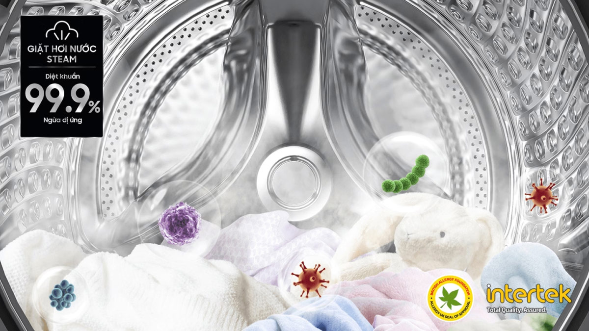 Giặt hơi nước hỗ trợ diệt khuẩn cho áo quần hiệu quả