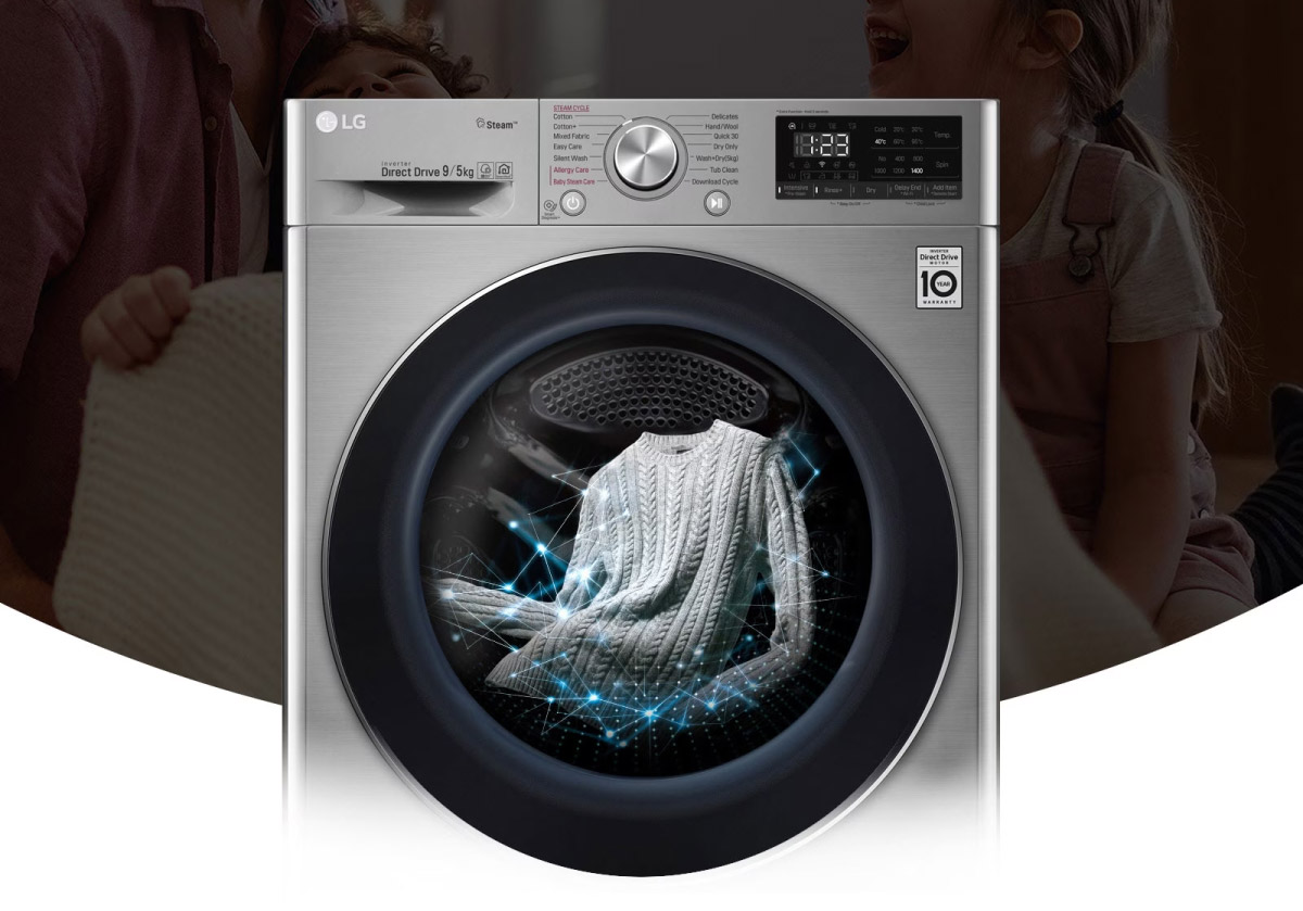 Công nghệ AI Direct Drive hạn chế tối đa hư tổn sợi vải trong quá trình giặt giũ