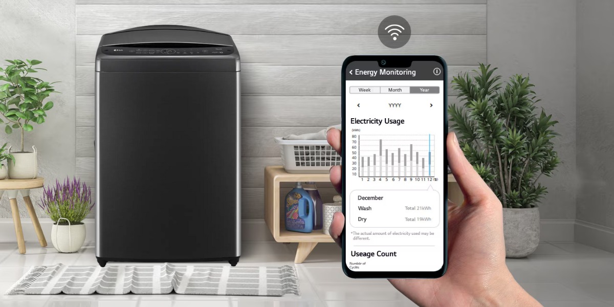 Điều khiển máy giặt LG từ xa qua ứng dụng LG ThinQ
