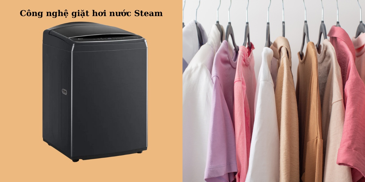 Giặt hơi nước Steam™ giúp giảm nhăn và diệt khuẩn trên quần áo