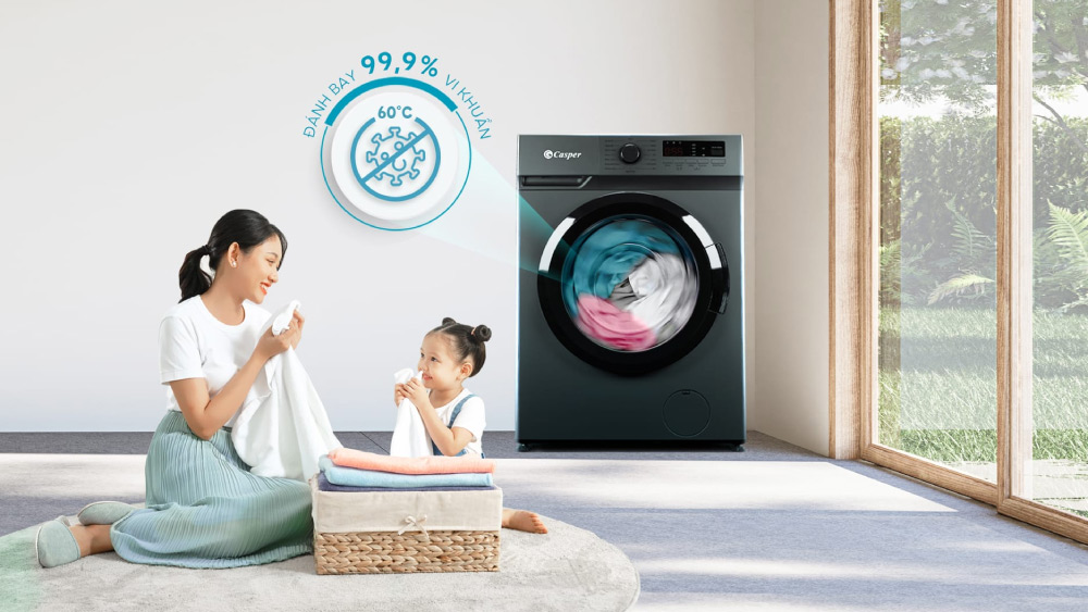 Giặt nước nóng ThermalWash đánh bay nhiều vi khuẩn, tác nhân gây dị ứng