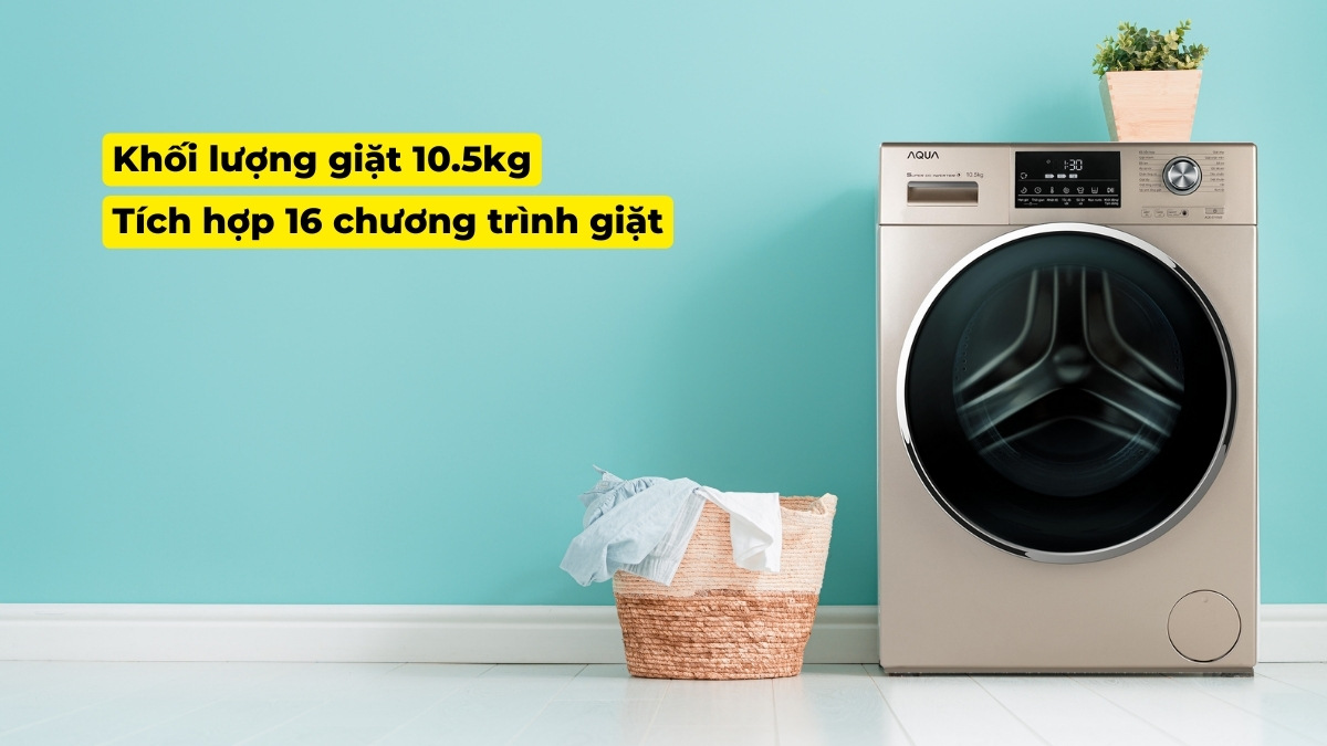 Máy có khối lượng giặt lớn với đa dạng chương trình giặt