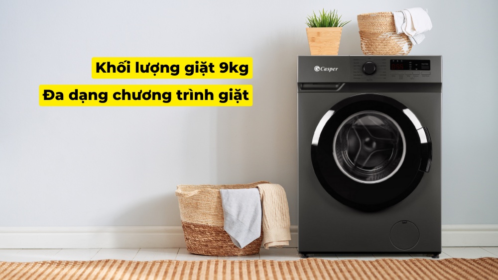 Máy có khối lượng giặt lớn và đa dạng chương trình giặt tiện dụng