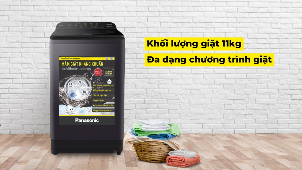 Máy sở hữu khối lượng giặt lớn, đa dạng chương trình giặt