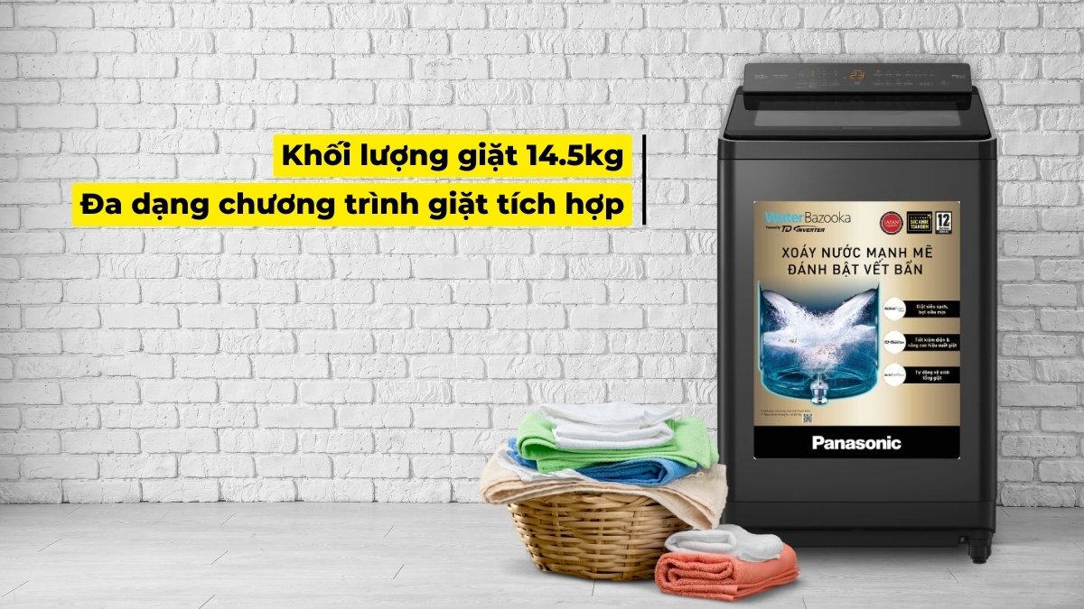 Máy có khối lượng giặt lớn, đa dạng chương trình giặt