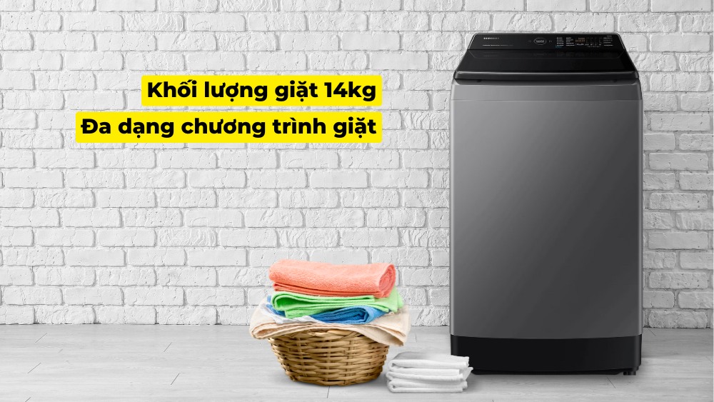 Khối lượng giặt lớn đi cùng với đa dạng chương trình giặt