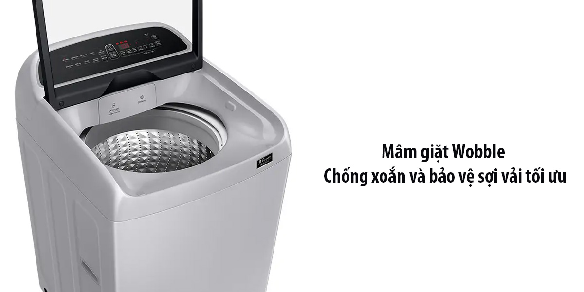 Mâm giặt Wobble chống xoắn và bảo vệ sợi vải tối ưu