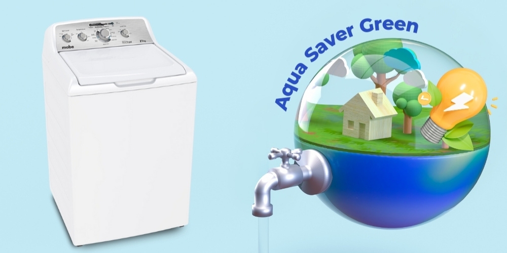 Máy giặt Mabe tích hợp công nghệ Aqua Saver Green