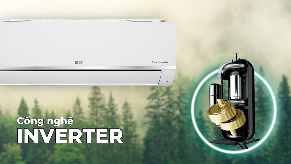 Công nghệ Inverter giúp máy lạnh vận hành êm ái, tiết kiệm điện
