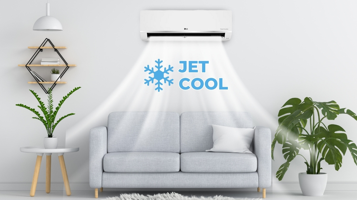 Công nghệ Jet Cool hỗ trợ làm lạnh nhanh toàn bộ căn phòng