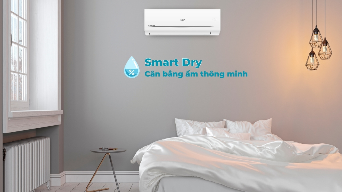 Chế độ Smart Dry giúp cân bằng độ ẩm cho không gian phòng