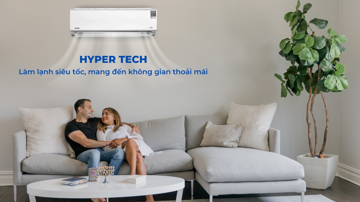 Công nghệ Hyper Tech giúp phòng trở nên mát mẻ nhanh chóng