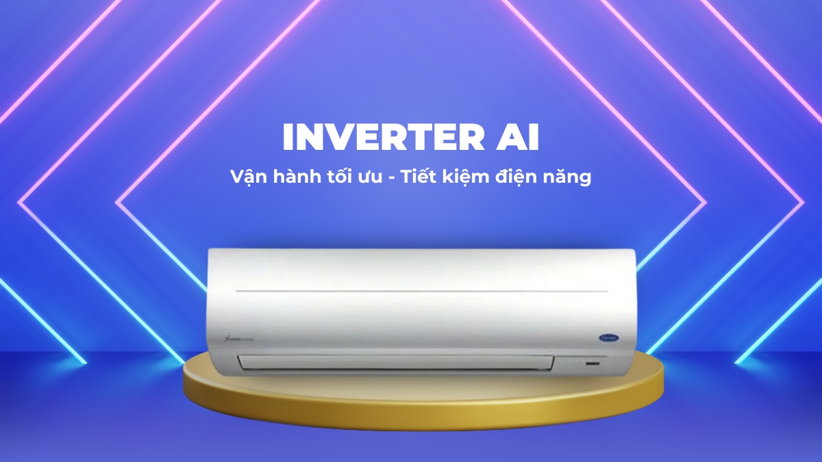 Công nghệ Inverter AI tối ưu điện năng hiệu quả, giúp máy vận hành tối ưu