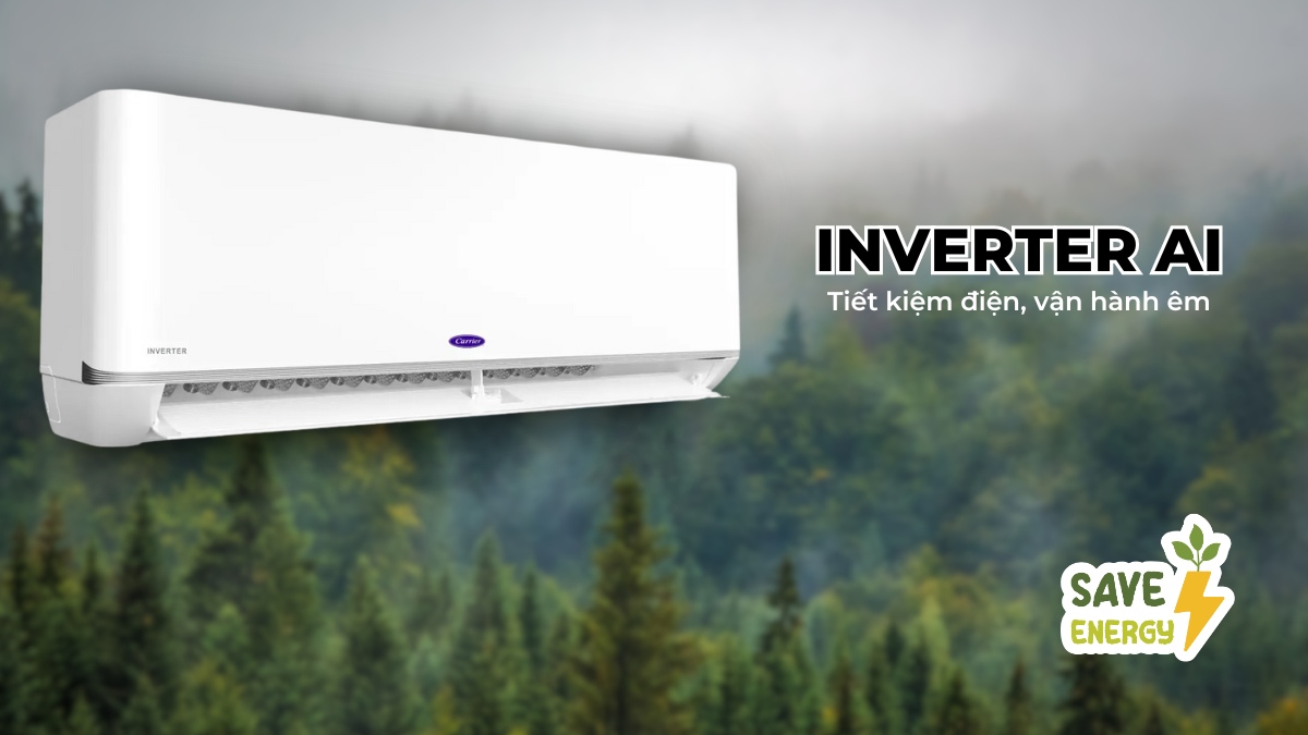 Công nghệ Inverter AI giúp thiết bị vận hành tối ưu, tiết kiệm điện năng